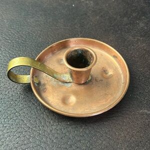 Copper candle holder